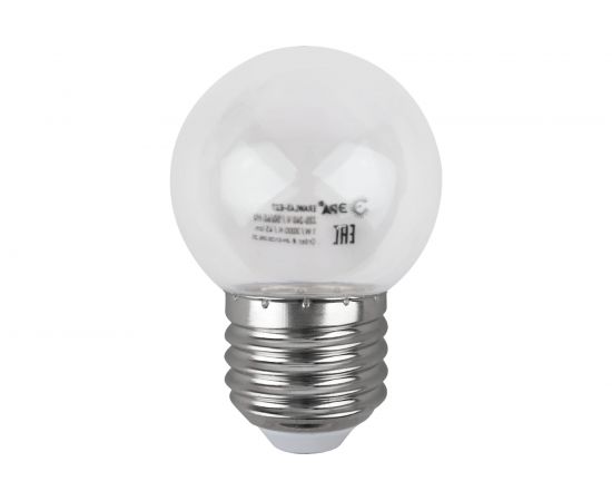 Светодиодная лампа ЭРА ERAWL45E27 LED P451WЕ27, шар, 4SMD, 1W, E27, для белтлайт, 10/100/6000, прозрачный Б0049572 – изображение 4