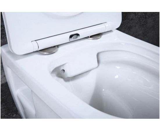 Подвесной унитаз BelBagno LOTO безободковый с сиденьем Soft Close BB070CHR/SC – изображение 5
