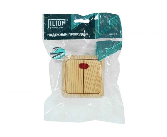 Двухклавишный выключатель Jilion с подсветкой дуб 9533468 – изображение 7