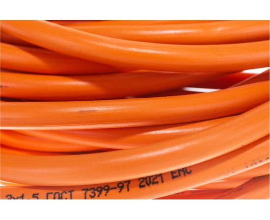 Силовой удлинитель без катушки УС1-Е-30 У-161, ПВС 3x1.5, 30м, 16А, 1 розетка с з/к LUX 16530 4606400419167 – изображение 8