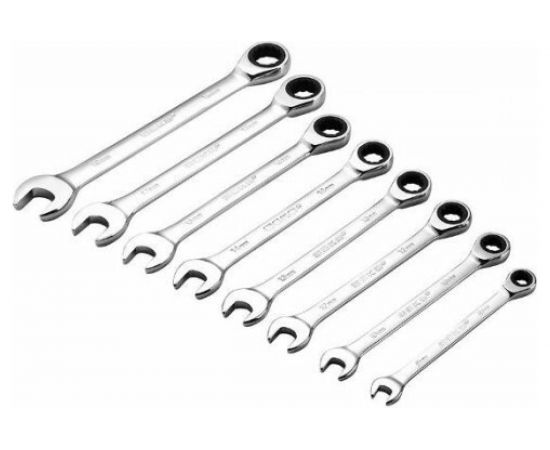 Набор комбинированных трещоточных ключей DEKO RW01 8-19 мм, 8 предметов 065-0549 – изображение 9