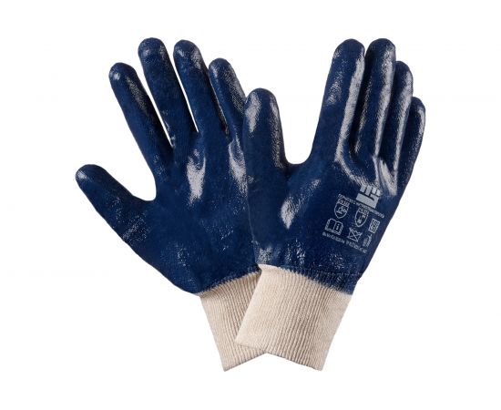 МБС перчатки Фабрика перчаток синие манжет резинка ПЕР-МБС-СНМ-288 