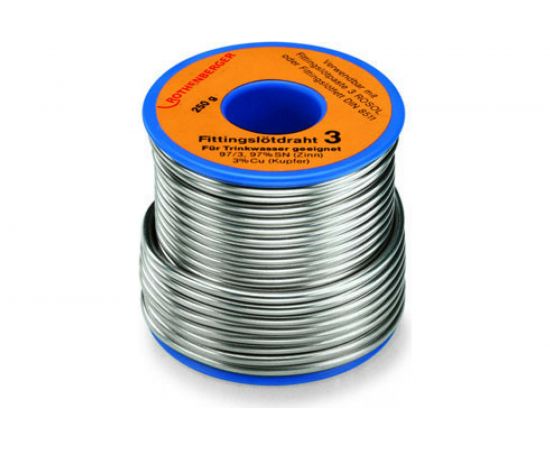 Припой для работы с фитингами (тип 3 L-SN CU3; катушка 250 г) Rothenberger 45255 
