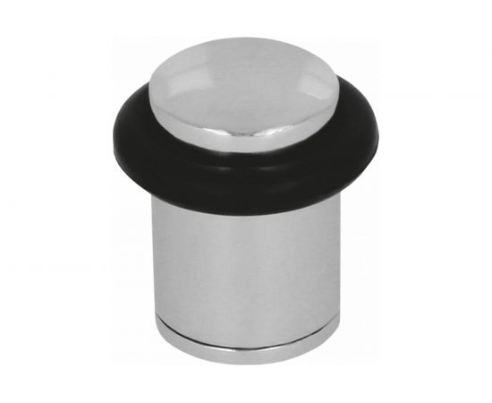 Дверной стопор Amig никель с черной резинкой 5744 