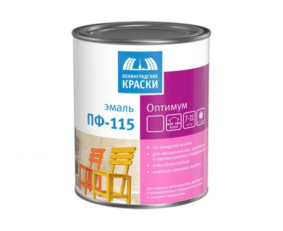 Эмаль Ленинградские краски Оптимум ПФ-115 белая глянцевая 1,9 кг 19047 