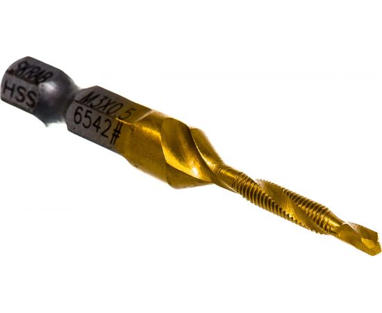 Сверло-метчик (М3х0.5х54 мм; HSS-TiN) SKRAB 33823 