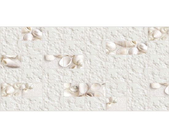Панель ПВХ GRACE Плитка Белая ракушка (10 шт, 955х480 мм) УТ000027602 