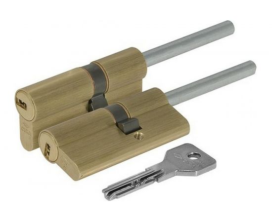 Цилиндровый механизм под вертушку CISA дл. шток ASIX OE307-90.00 80 мм/45+10+25, ЛАТУНЬ 23919 