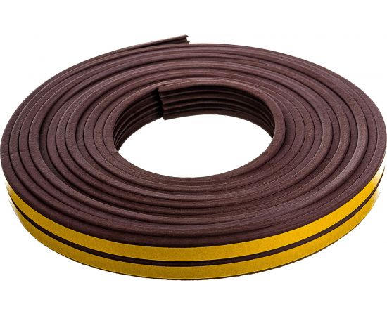 Самоклеящийся уплотнитель для окон и дверей KRASS Е10 коричневый Лк-00002366 