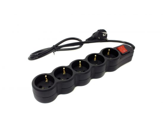 Сетевой фильтр 5bites 1 м, 5 розеток, черный SP5B-210 