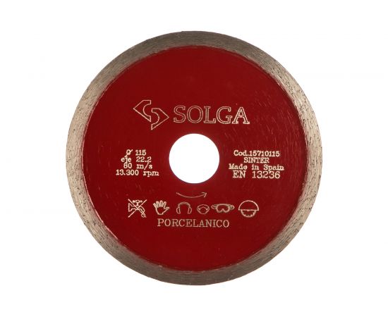 Диск алмазный сплошной (115х22,2 мм) HARD CERAMICS Solga Diamant 15710115 