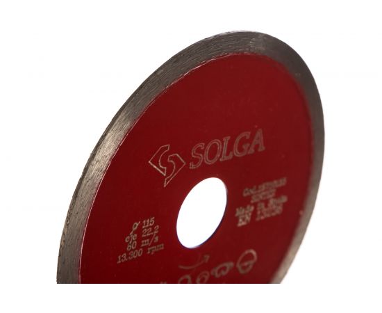 Диск алмазный сплошной (115х22,2 мм) HARD CERAMICS Solga Diamant 15710115 – изображение 2