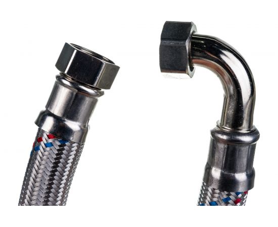 Подводка для воды TР-сантехника Гигант, нержавеющая сталь, 50 см, в/в 3/4, угловая 26384 – изображение 2