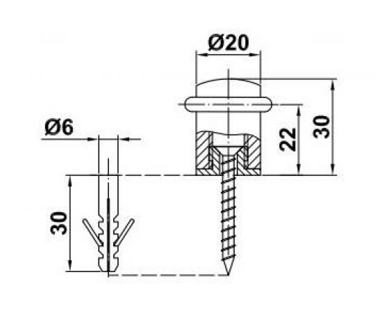 Дверной стопор Amig никель с черной резинкой 5744 – изображение 2