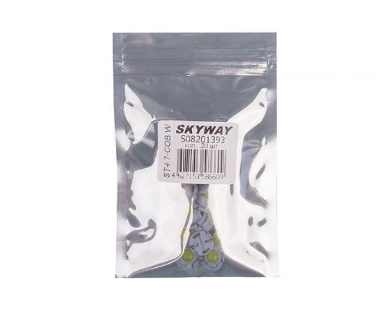 Автолампа диод SKYWAY T4.7 1 COB с цоколем 1-контурная, белая S08201393 – изображение 2
