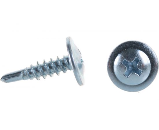 Саморезы с прессшайбой и сверлом по листовому металлу до 2 мм Зубр PH2 4,2х16 мм 35шт 300216-42-016 – изображение 3