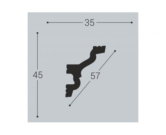Карниз bello deco XPS К 7 45x35 мм 00-00004639 – изображение 3