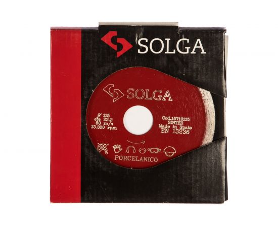 Диск алмазный сплошной (115х22,2 мм) HARD CERAMICS Solga Diamant 15710115 – изображение 3