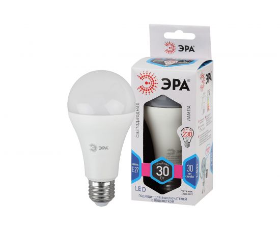 Светодиодная лампа ЭРА LED A65-30W-840-E27 груша, 30Вт, нейтральная, E27, 10/100/1200 Б0048016 – изображение 3