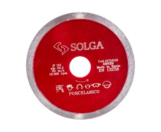 Диск алмазный сплошной (115х22,2 мм) HARD CERAMICS Solga Diamant 15710115 – изображение 4