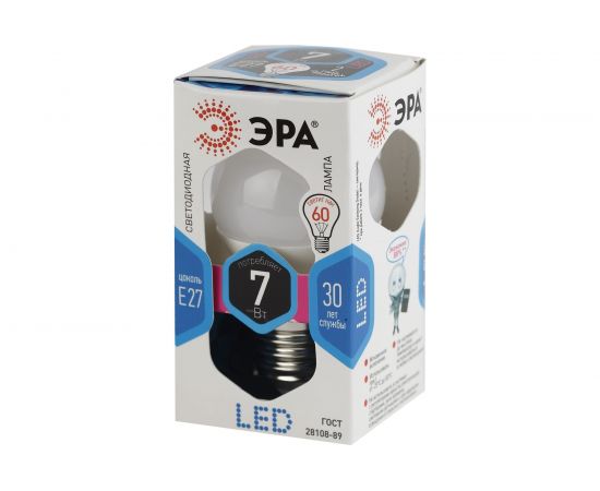 Светодиодная лампа ЭРА LED smd P45-7w-840-E27 Б0020554 – изображение 5