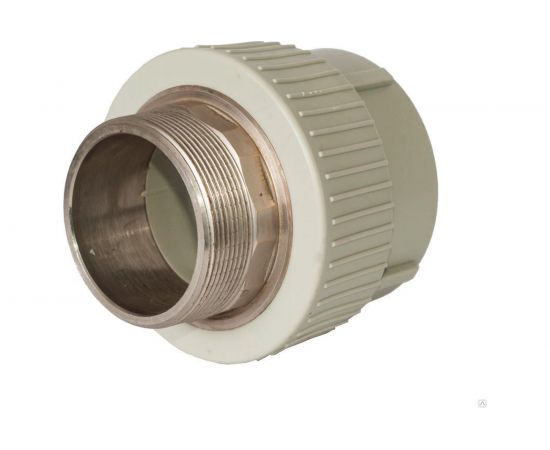 Муфта комбинированная под ключ с наружной резьбой VALFEX PP-R серая, 40 мм х1 1/4"" 10135040Г 127-0371 