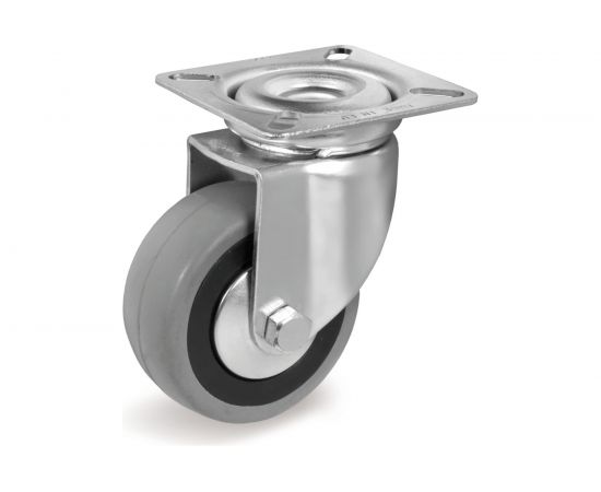 Колесо с вращающейся опорой и пластиной крепления (80 мм; 55 кг) Tellure rota 374103 