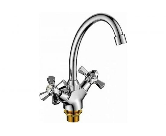 Смеситель для кухни LEDEME крест, керамика, с гайкой L4990 806814 