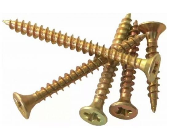 Шуруп VIPкрепеж жёлтый цинк 3,5x45, 450 шт. 41328 VIPL 