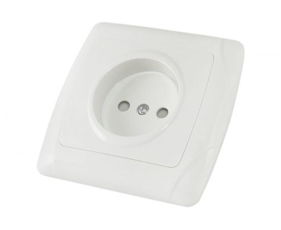 Розетка с защитными шторками, белая 2П 10А 250В TDM Онега SQ1805-0010 