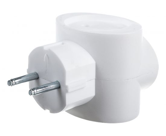 Тройник АБК-СИЛА Куб 3х2Р без заземления 16А 220В белый 1 шт 52067001 