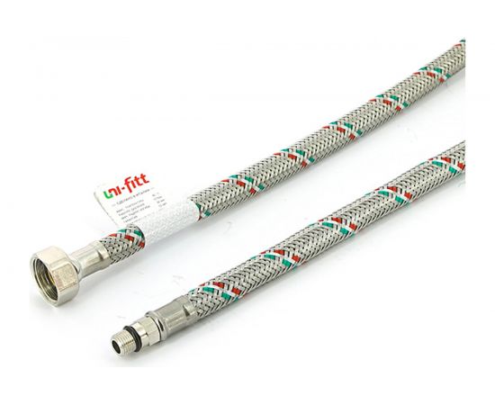 Подводка гибкая для смесителя (М10х1-1/2""; 60 см; DN 8; оплётка из нерж. стали) Uni-Fitt 502S2806 