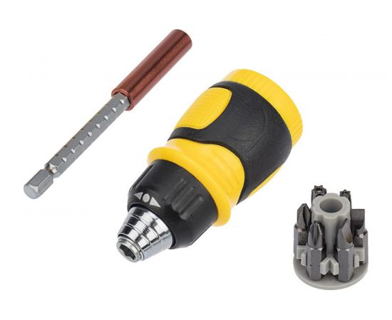 Реверсивная отвертка с набором бит REXANT 8 предметов 12-4779 