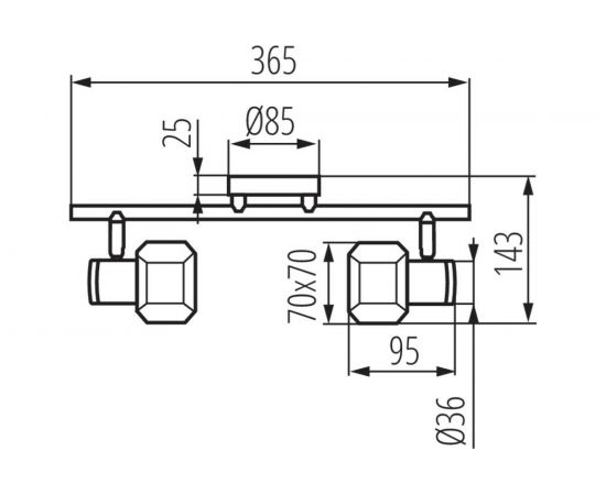 Настенно-потолочные споты KANLUX GLASO EL-2I 19641 – изображение 2