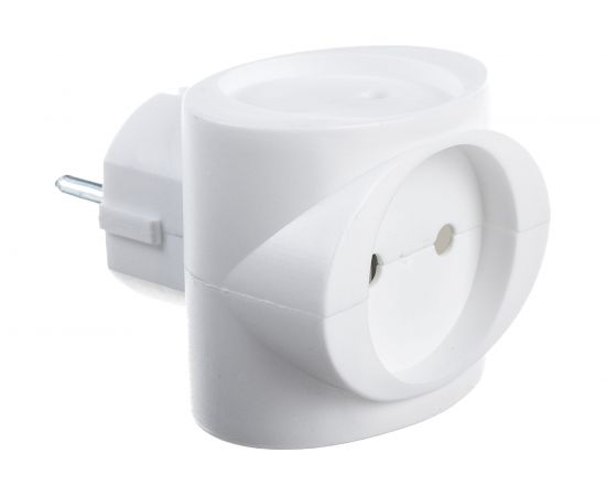 Тройник АБК-СИЛА Куб 3х2Р без заземления 16А 220В белый 1 шт 52067001 – изображение 2