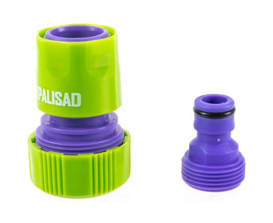 Пластмассовый соединитель-адаптер Palisad 3/4" внешняя резьба соединитель шланга 3/4" 65755 – изображение 3