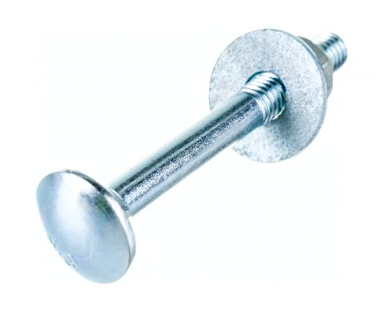 Болт Стройметиз М8х70 DIN 603 с гайкой DIN 934 и шайбой DIN 9021, цинк уп. 2 шт. 3180171 – изображение 3