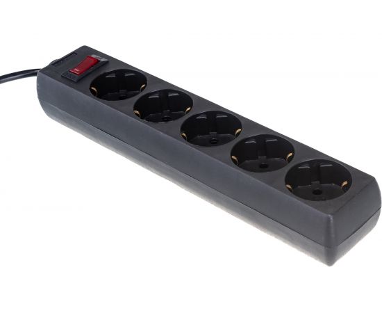 Сетевой фильтр ExeGate SP-5-10B 5 евро с заземлением, 10м, выключатель с подсветкой, черный 279181 – изображение 3