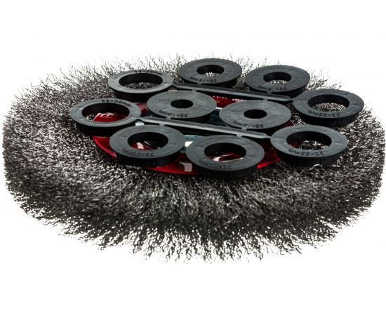 Щётка круглая №184 (200 мм; гофрированная проволока) для точила АТАКА 0320032430 34735 – изображение 3