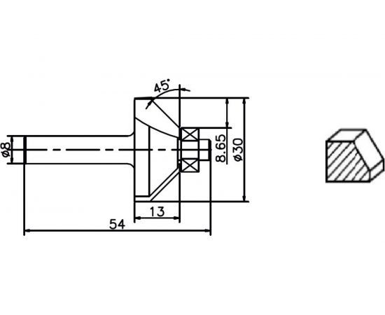 Фреза HM фасочная (8.65х30х13х54 мм) REDVERG 840481 6625672 – изображение 6