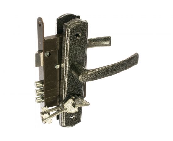 Врезной замок СТРОММАШИНА ЗВ 9-4-1-4-10 серебро 6658 