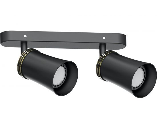 Настенно-потолочный светильник FERON под лампу 2х50W GU10, черный ML222 41483 