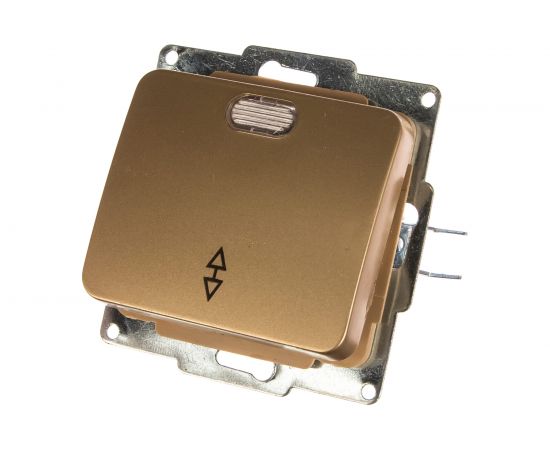 Выключатель проходной одноклавишный с индикатором СВЕТОЗАР ГАММА, SV-54138-GM 