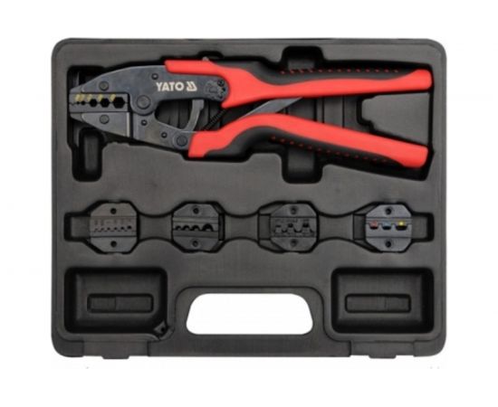 Пассатижи для обжима и зачистки проводов в на��оре YATO 6 предметов (пластиковый кейс) YT-2245 