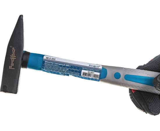 Слесарный молоток РемоКолор кованый, фибергласовая рукоятка, 200г, 38-2-202 