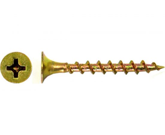 Саморез по дереву КРЕП-КОМП жёлтый цинк PH-2, 3,5х35, 80 шт. ждп3535мф 