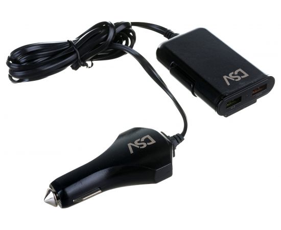Автомобильное зарядное устройство для телефона и гаджетов DSV 4 USB с проводом R77008 