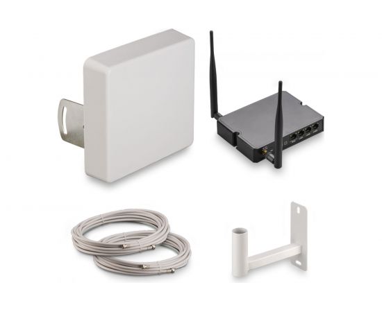 Комплект Kroks KSS15-3G/4G-MR cat4 усилитель интернет сигнала 3G/4G на дачу, до 150 Мбит/с 2283 