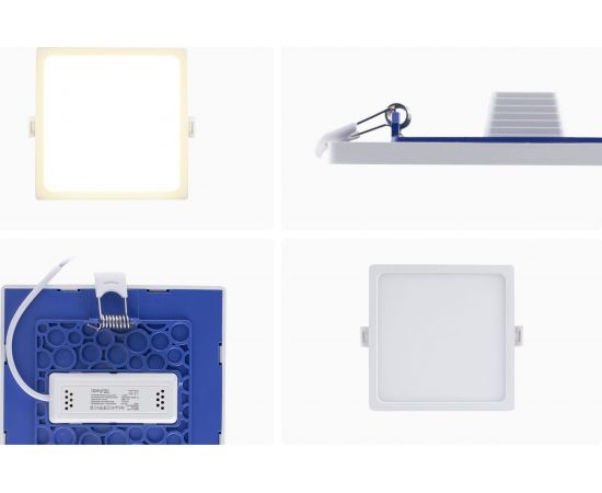 Светодиодная панель Apeyron встраиваемая квадратная 220В, 12Вт, алюминиевый корпус, изолированный драйвер ТБ 06-27 – изображение 13