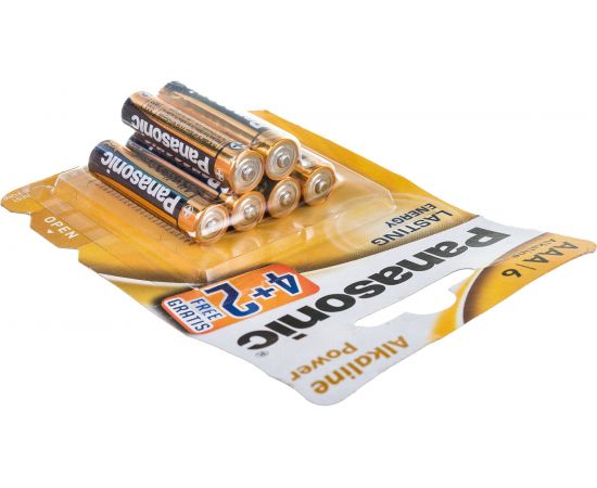 Элементы питания Panasonic LR03 Alkaline Power BL6 4+2 6204 – изображение 2